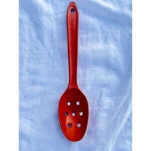 Vintage Hutzler LOPOL No. 700P Red Slotted Serving Spoon USA MCM Retro